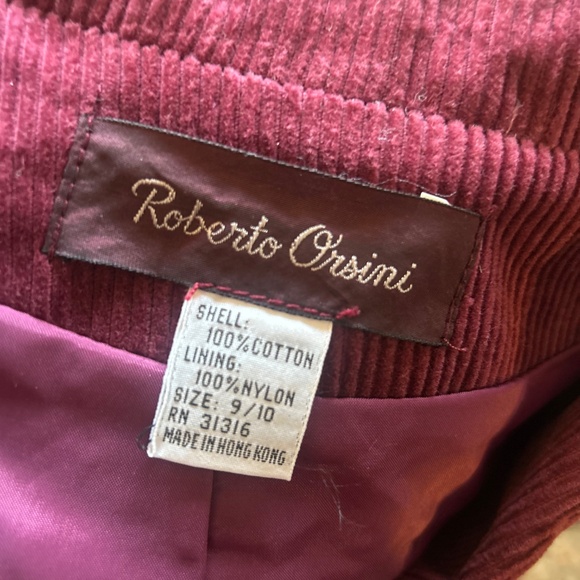 Robert0 Orsini Burgundy 1970’s Vintage Corduroy blazer - Picture 5 of 5
